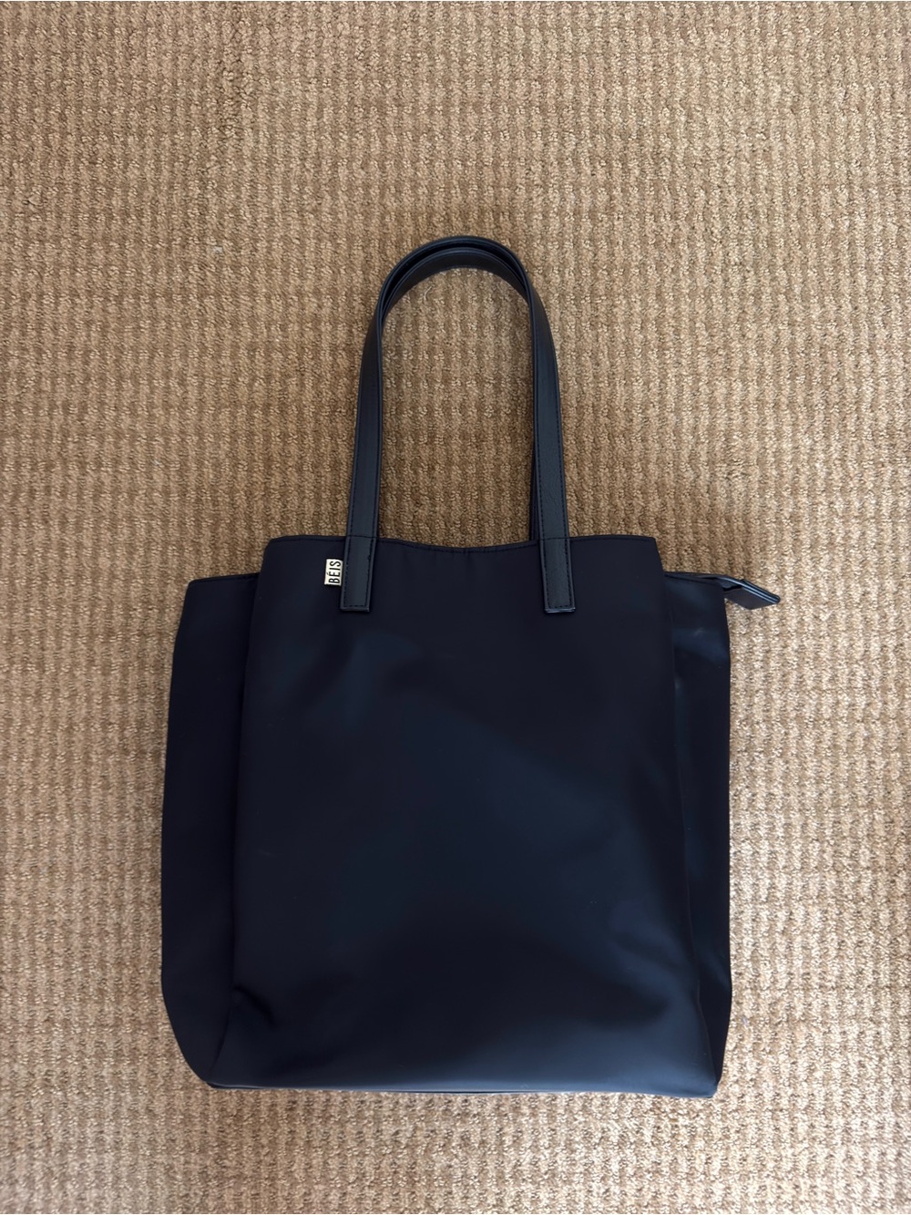 Beis Commuter Tote - Black Tote Bag with Top Handles